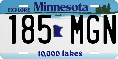 MN license plate 185MGN