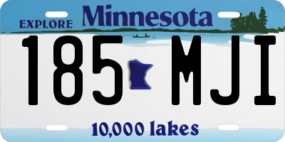MN license plate 185MJI