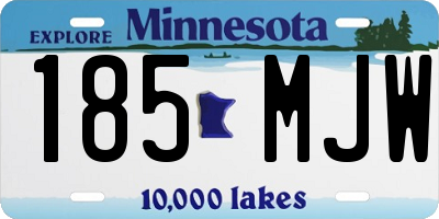 MN license plate 185MJW