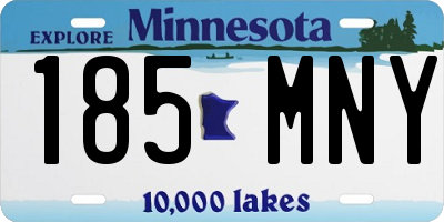MN license plate 185MNY