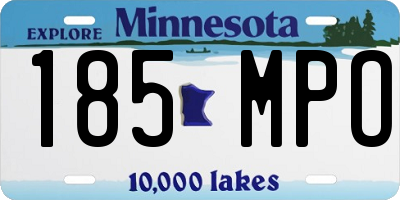 MN license plate 185MPO