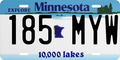 MN license plate 185MYW