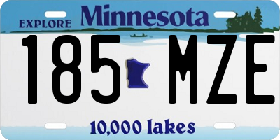 MN license plate 185MZE