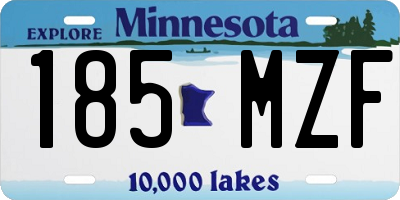 MN license plate 185MZF