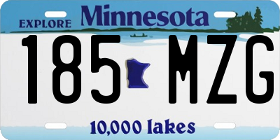 MN license plate 185MZG