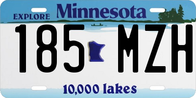 MN license plate 185MZH