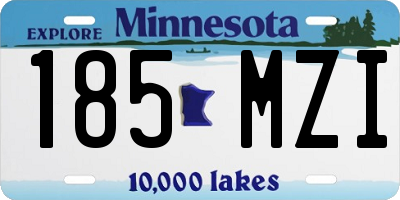 MN license plate 185MZI
