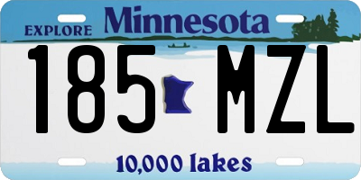 MN license plate 185MZL