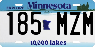 MN license plate 185MZM