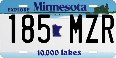 MN license plate 185MZR