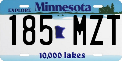 MN license plate 185MZT