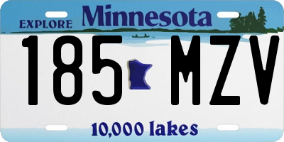 MN license plate 185MZV