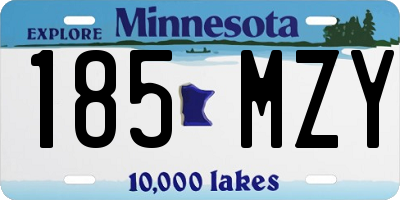 MN license plate 185MZY