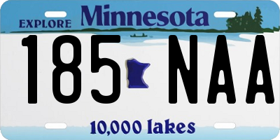 MN license plate 185NAA
