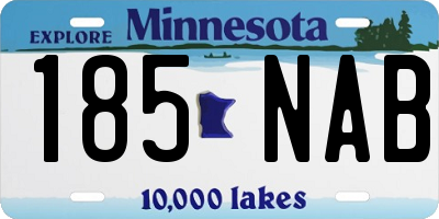 MN license plate 185NAB