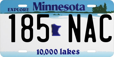 MN license plate 185NAC