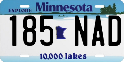 MN license plate 185NAD
