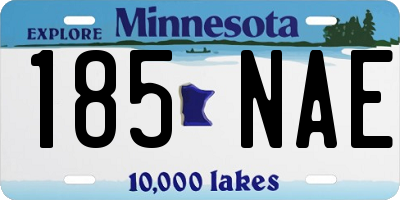MN license plate 185NAE