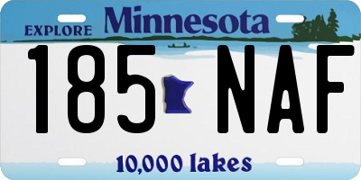 MN license plate 185NAF