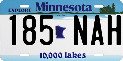 MN license plate 185NAH