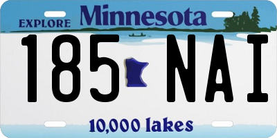 MN license plate 185NAI