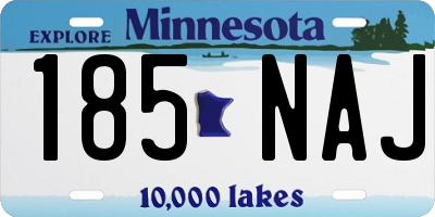 MN license plate 185NAJ