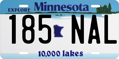 MN license plate 185NAL
