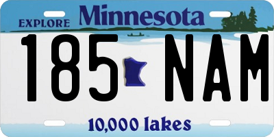 MN license plate 185NAM