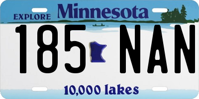 MN license plate 185NAN