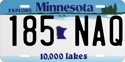 MN license plate 185NAQ