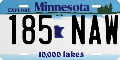 MN license plate 185NAW
