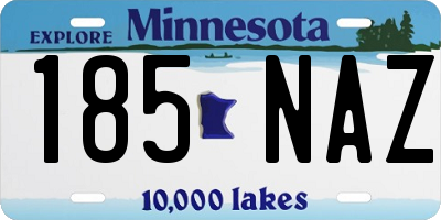 MN license plate 185NAZ