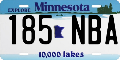 MN license plate 185NBA