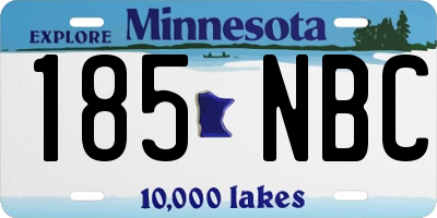 MN license plate 185NBC