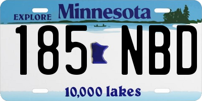 MN license plate 185NBD