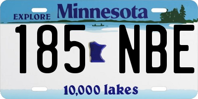 MN license plate 185NBE