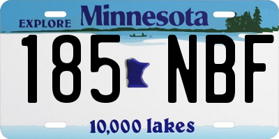 MN license plate 185NBF