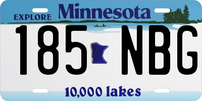 MN license plate 185NBG