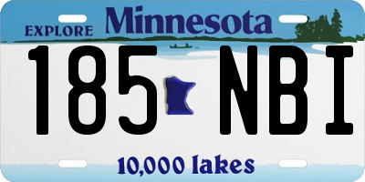 MN license plate 185NBI