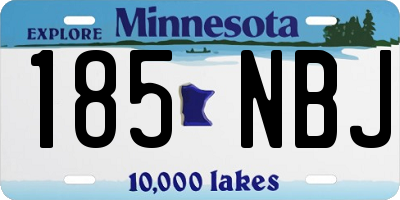 MN license plate 185NBJ