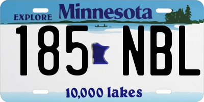 MN license plate 185NBL