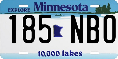 MN license plate 185NBO
