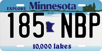MN license plate 185NBP