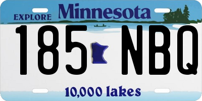 MN license plate 185NBQ