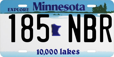 MN license plate 185NBR