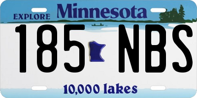 MN license plate 185NBS