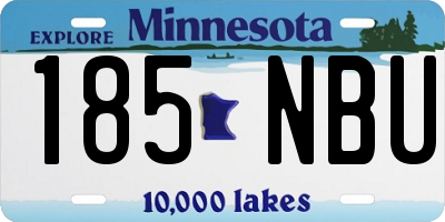 MN license plate 185NBU