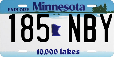 MN license plate 185NBY