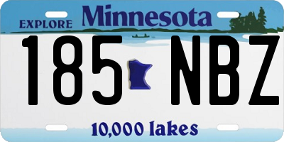 MN license plate 185NBZ