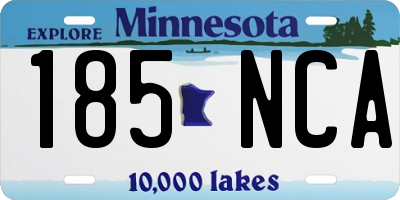MN license plate 185NCA